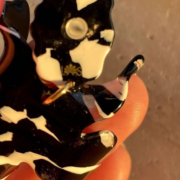 Lele Sadoughi Black White Paper Lily Earrings and Cuff Bracelet - Picture 2 of 6